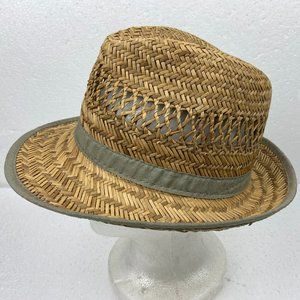 Vintage Straw Hat Fedora